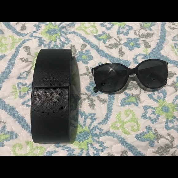 Prada sunglasses w gold accent